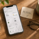 Nabu Casa: Is It Actually Worth $6.50 a Month? A phone on a desk showing the Home Assistant Companion App connected via Nabu Casa Cloud, beside a handwritten note about the subscription price.